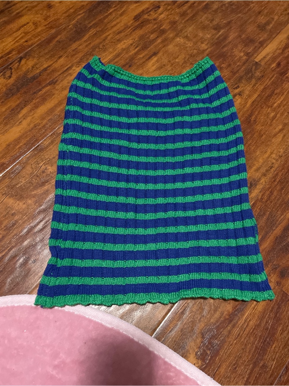 Urban Outfitters Blue and Green Striped Knit Mini top